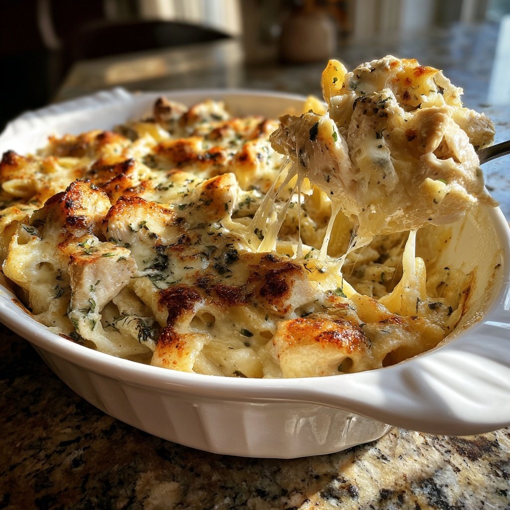 Chicken Alfredo Bake
