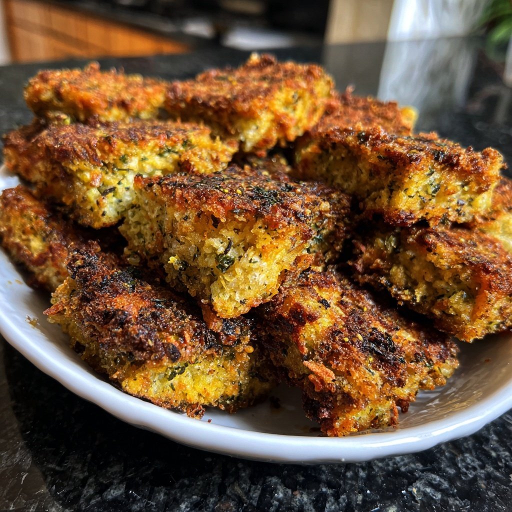 Crispy Eggplant Veggie Squares