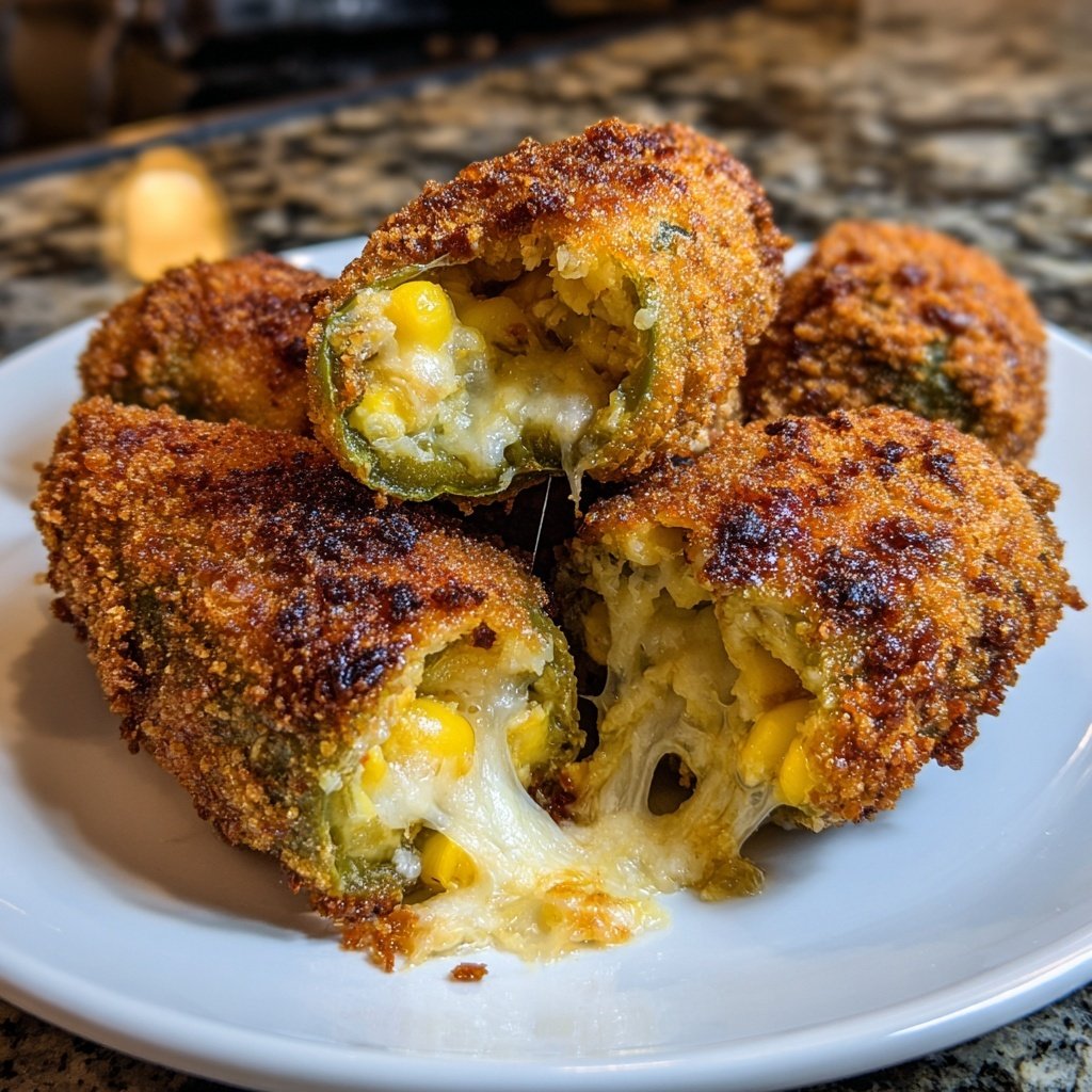 Jalapeno Poppers with Corn and Cheese