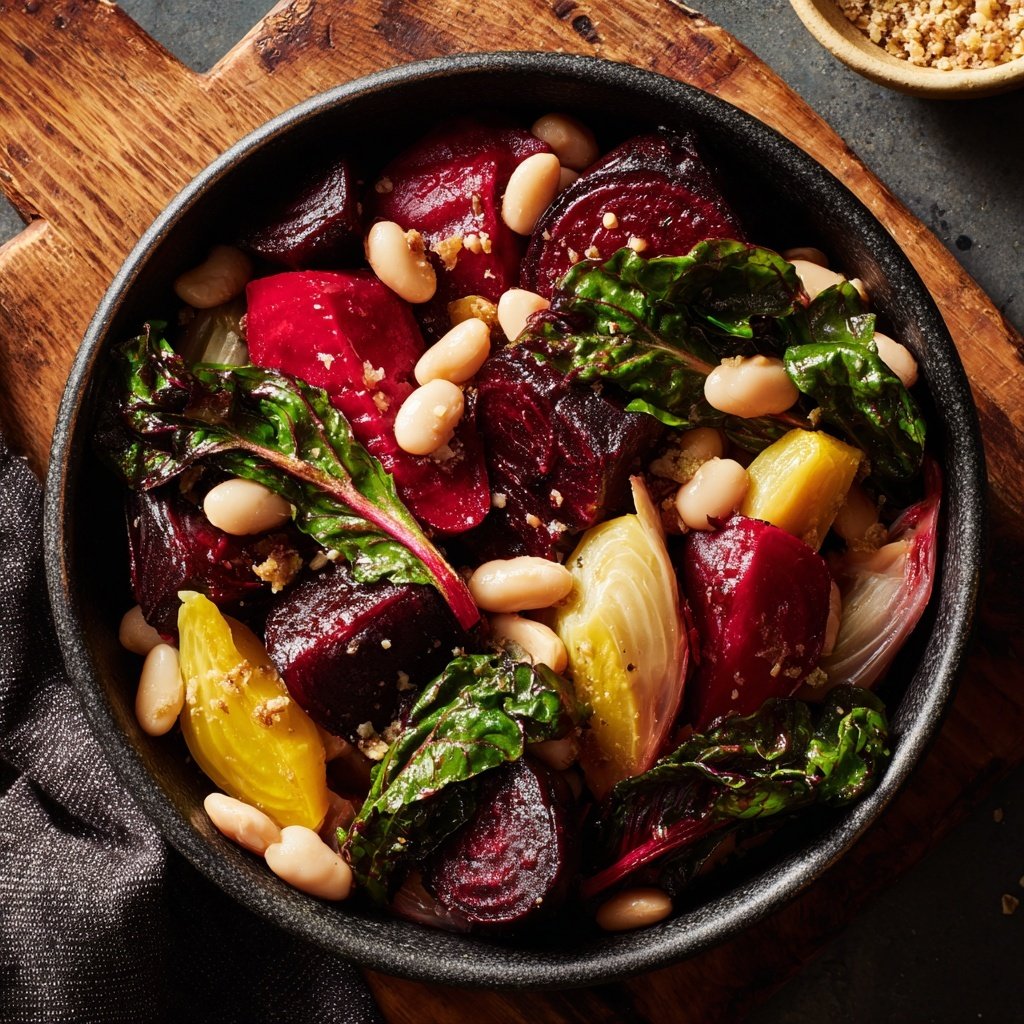 Roasted Beet White Bean Grain Bowl