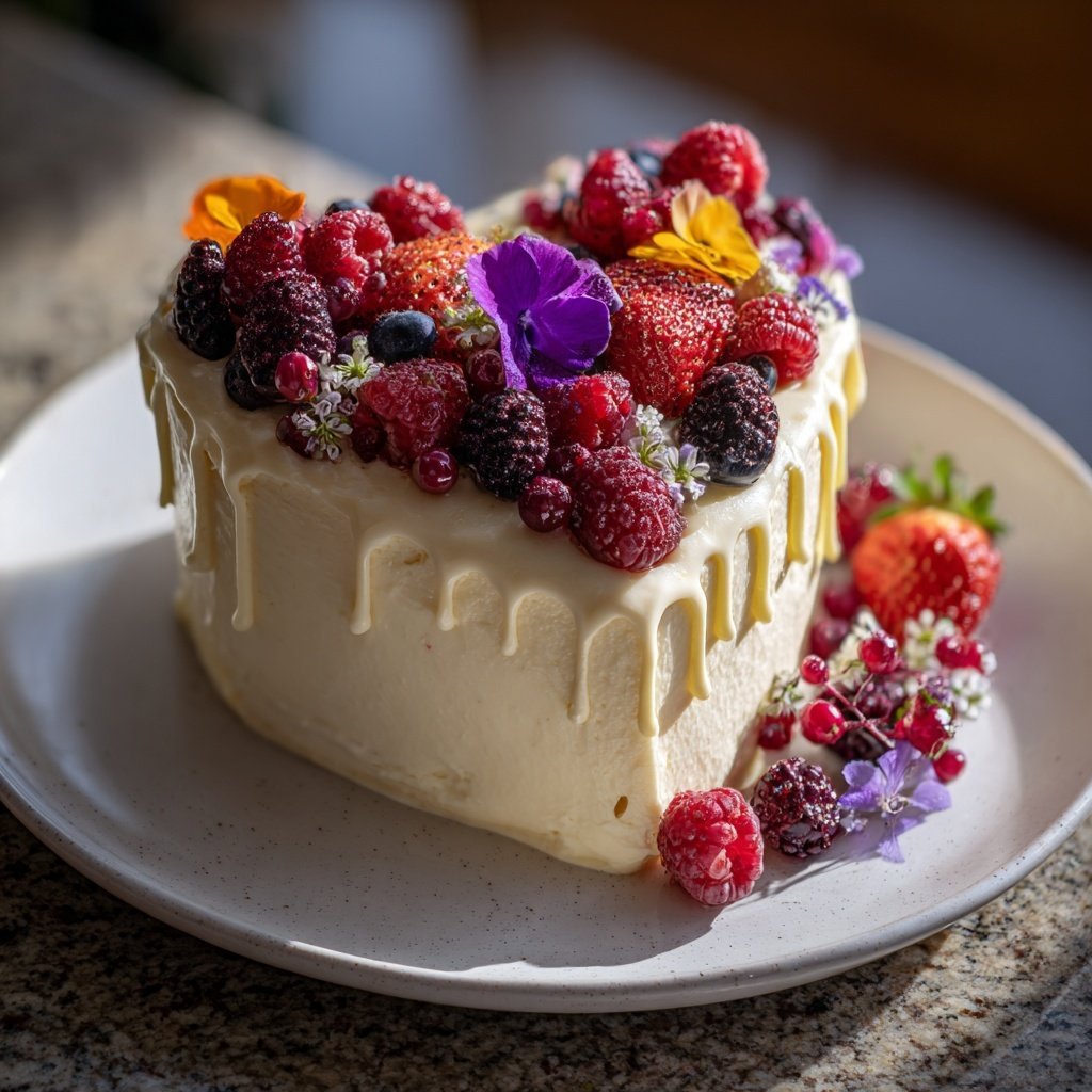 Mini Heart Cake with Cream Cheese Frosting