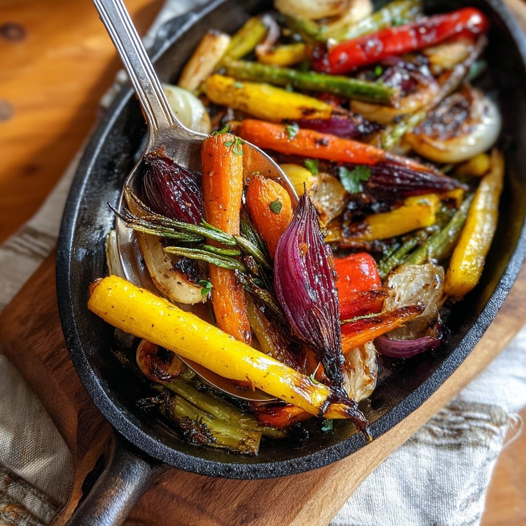 Lemon Garlic Roasted Vegetables