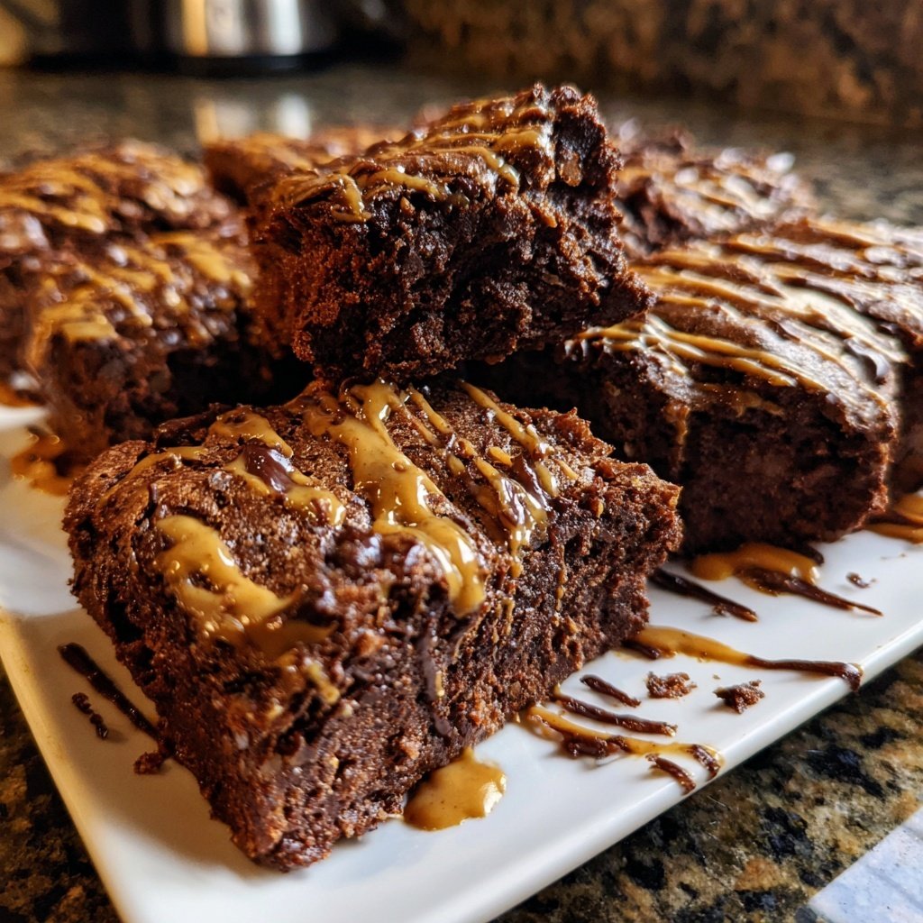 Cottage Cheese Brownies with Peanut Butter
