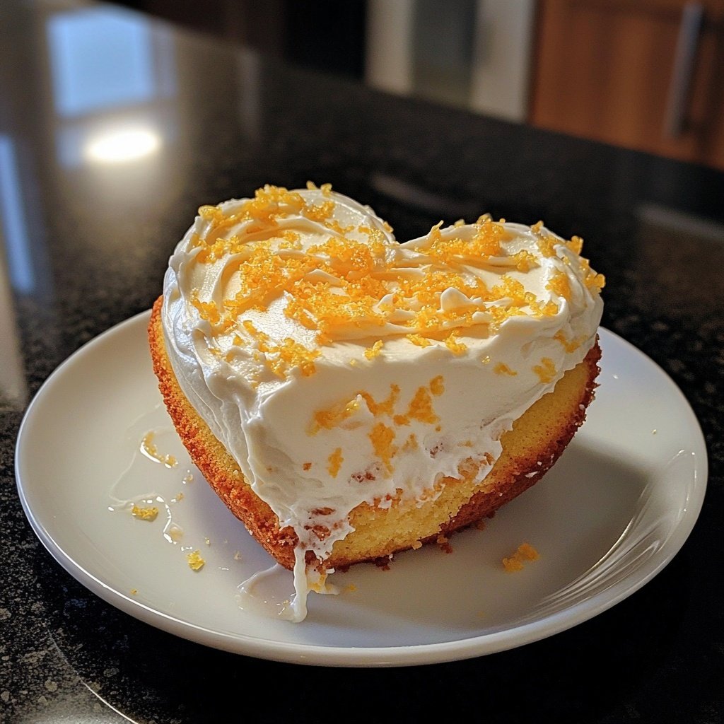 Mini Heart Cake with Lemon Cream