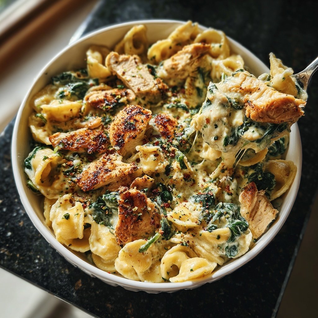 Creamy Spinach And Chicken Pasta